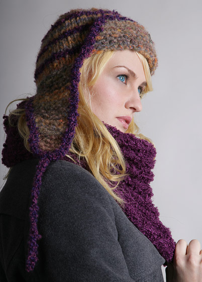 striped earflap hat knitting pattern
