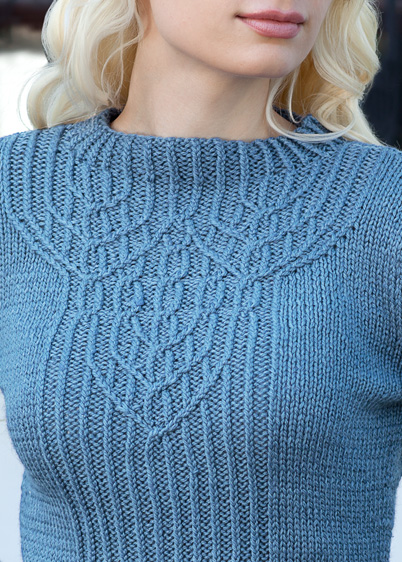 pullover with interlocking cables knitting pattern